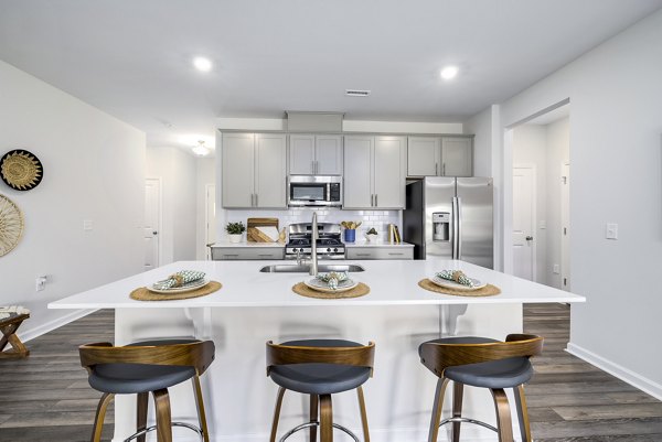 kitchen at Abode at Geneva Apartment Townhomes