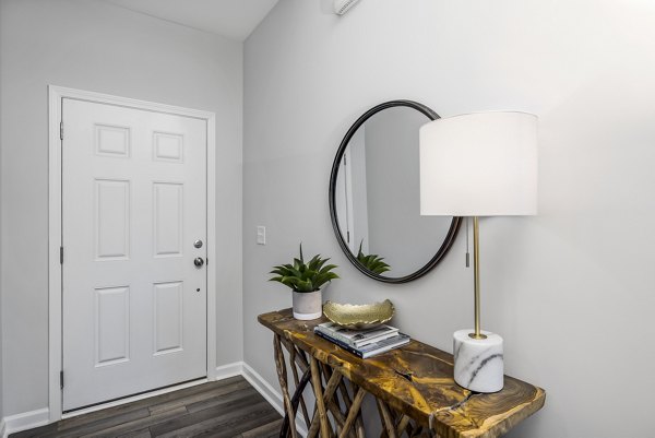 hallway townhome entrance at Abode at Geneva Apartment Townhomes