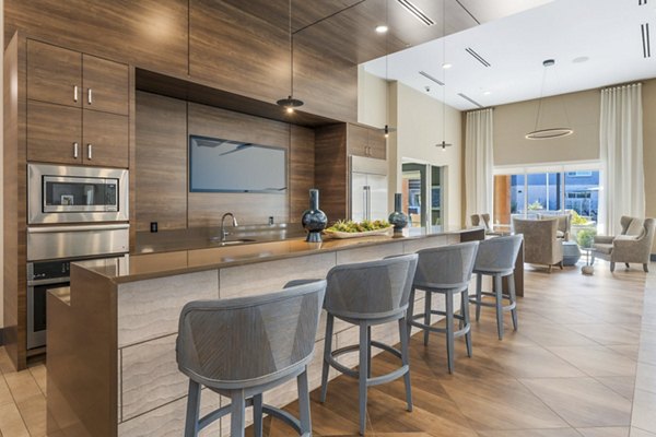 Clubhouse with stylish seating and modern decor at Album Cooley Station Apartments