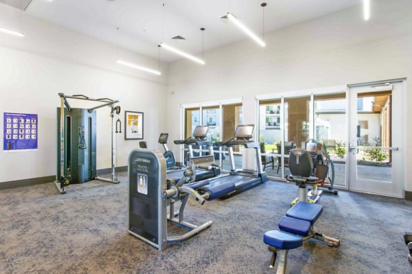 fitness center at Album Cooley Station Apartments