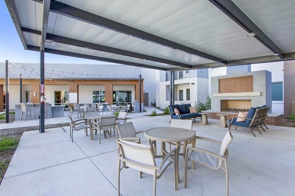 fire pit/patio at Album Cooley Station Apartments