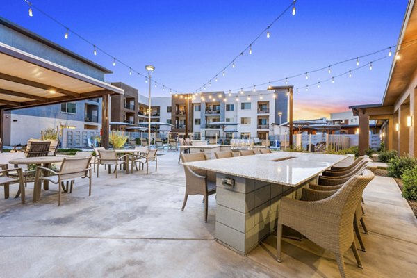 fire pit/patio at Album Cooley Station Apartments