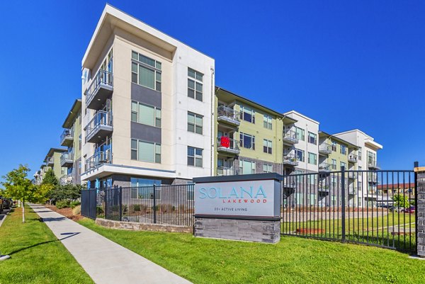 signage and building/exterior at Solana Lakewood Apartments