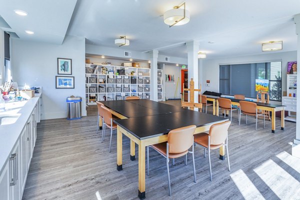 clubhouse art room at Solana Lakewood Apartments