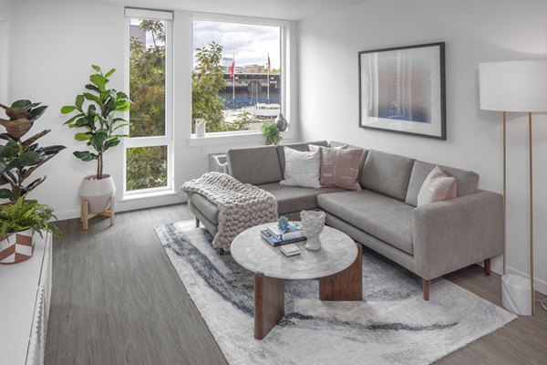 living room at Sawbuck Apartments
