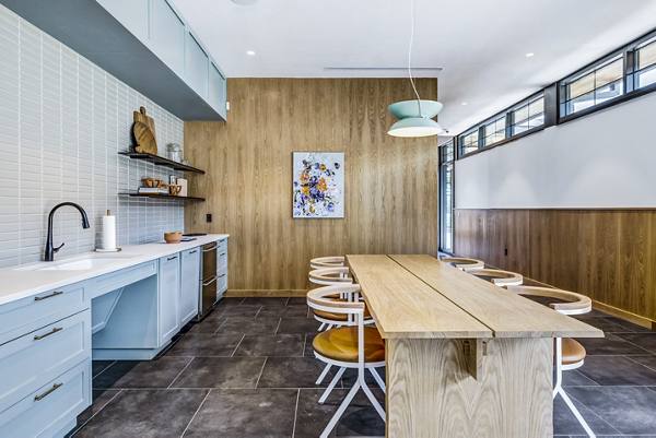 clubhouse kitchen at Laurel Apartment Homes
