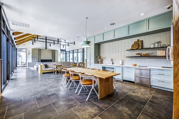 clubhouse kitchen at Laurel Apartment Homes