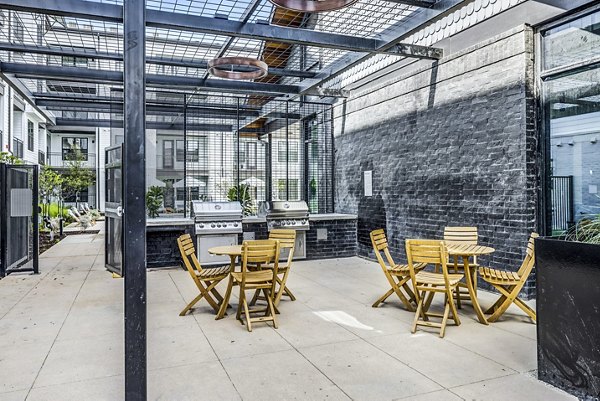 Outdoor grill area with modern design at Laurel Apartment Homes offering luxury apartment living