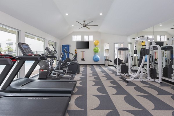 fitness center at The Joshua Apartments