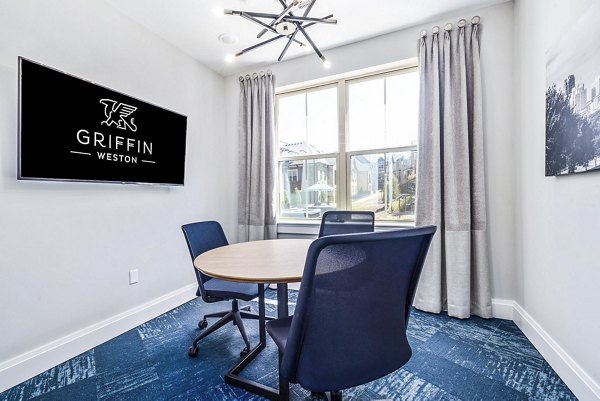 Clubhouse meeting facility with modern conference rooms at Griffin Weston Apartments