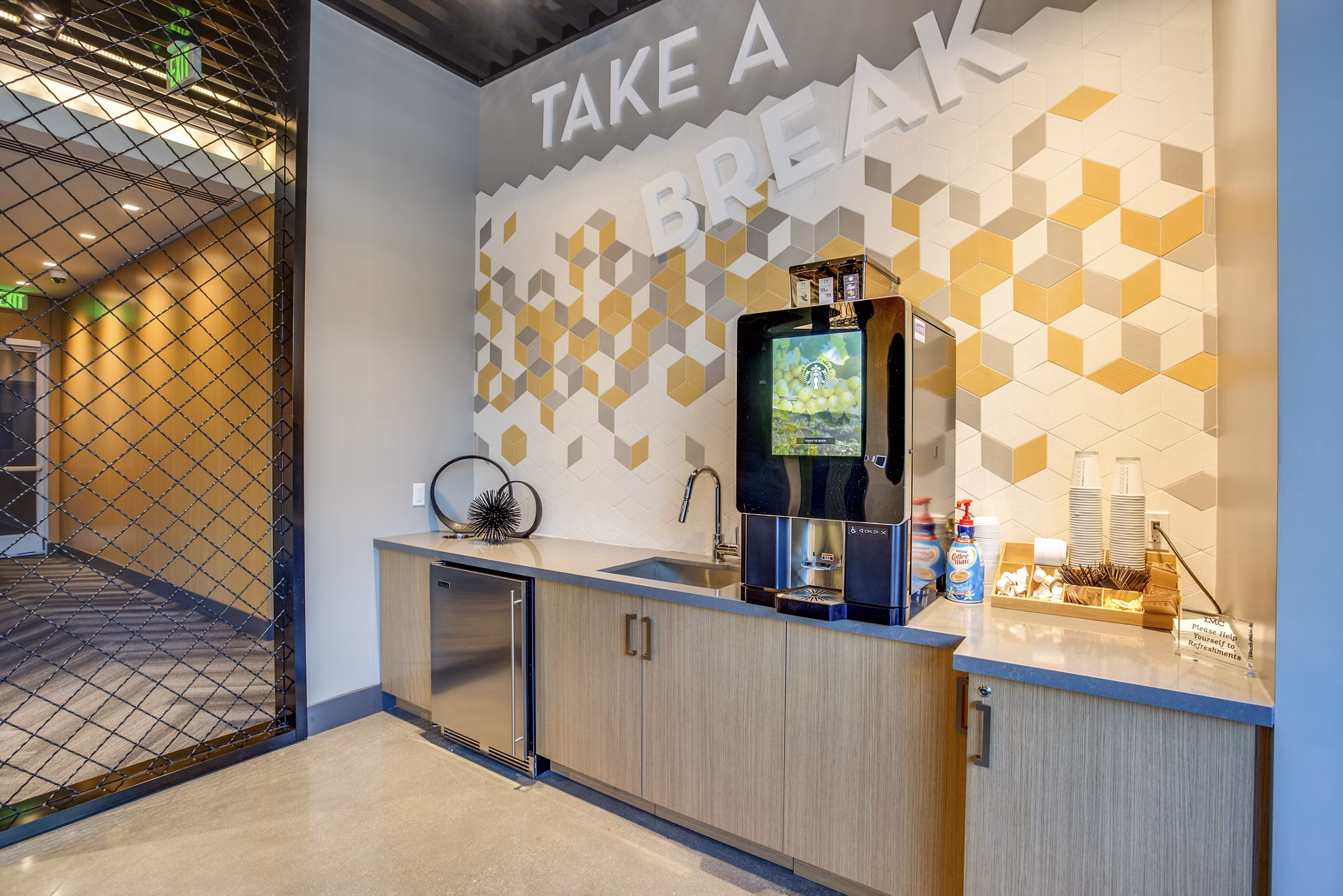 Oceanaire Apartments: Modern clubhouse with stylish seating areas and game room amenities