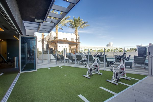 yoga/spin studio at Oceanaire Apartments