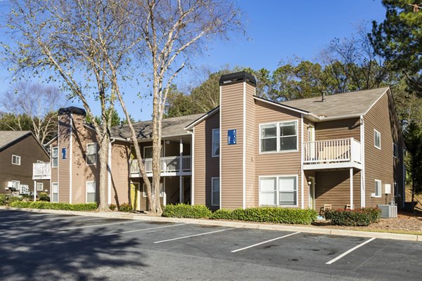 Trellis Apartments: Elegant view of luxury apartments in suburban setting