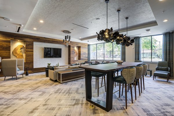 Elegant clubhouse with modern furnishings at Verde at McCullough Station Apartments