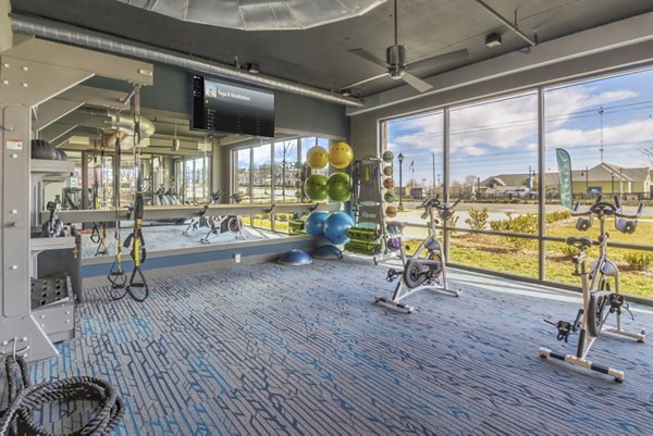 Modern fitness center with state-of-the-art equipment at Verde at McCullough Station Apartments, perfect for active lifestyles