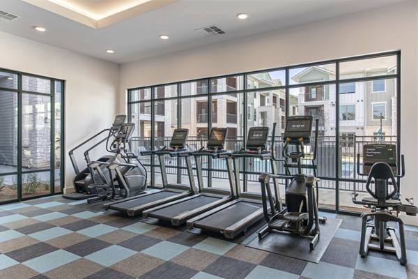 fitness center at The Hudson on 158 Apartments