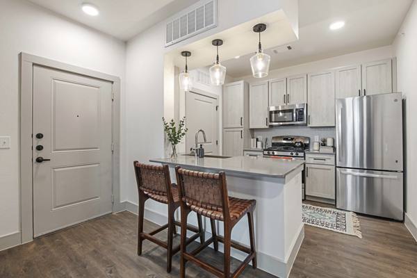 kitchen at The Hudson on 158 Apartments