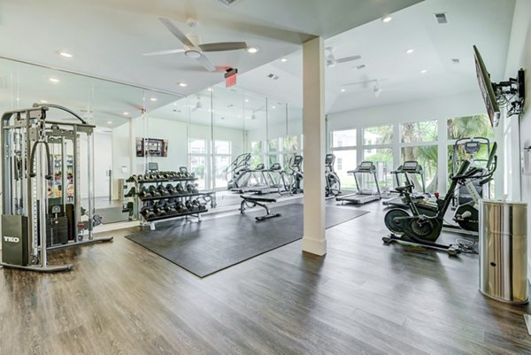 fitness center at Blu on the Boulevard Apartments