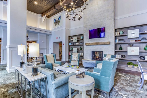Elegant clubhouse with cozy seating areas at Everleigh Naperville Apartments