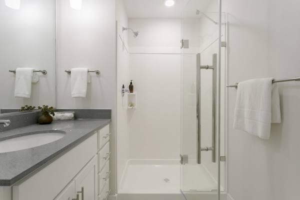 bathroom at River's Edge Apartments