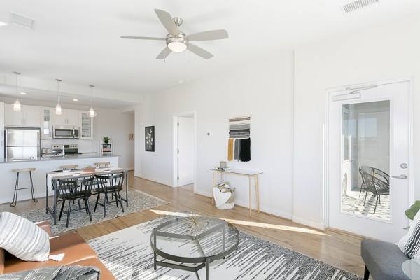 living room at River's Edge Apartments