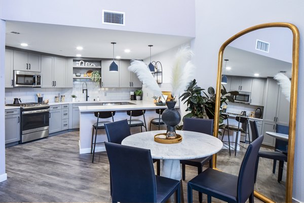 dining room at Alexan Gallerie Apartments