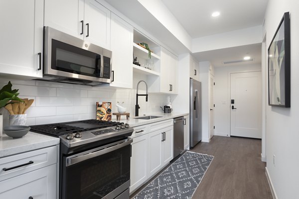 kitchen at Alexan Gallerie Apartments
