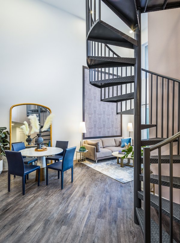 dining room at Alexan Gallerie Apartments