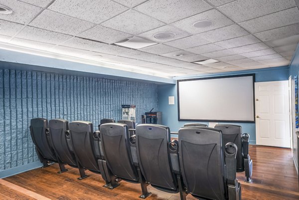 clubhouse theater at Glo Apartments