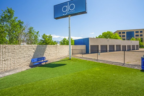 dog park at Glo Apartments