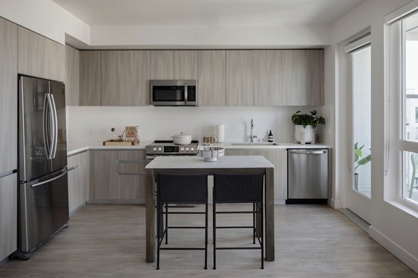 kitchen at VOX Apartments