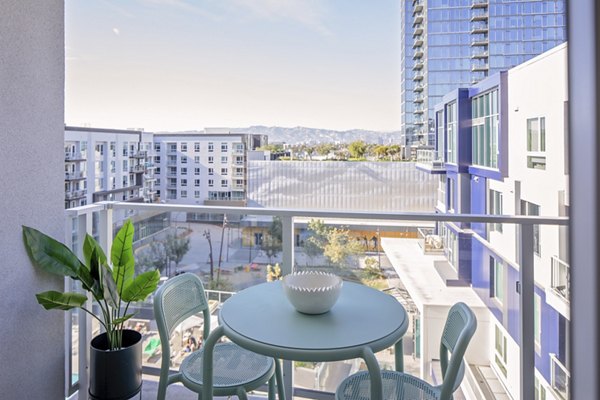 patio at VOX Apartments