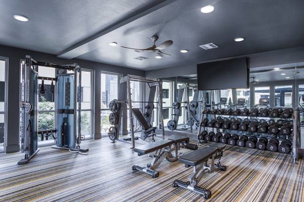 fitness center at 20th Street Station Apartments