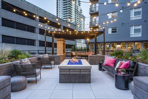 fire pit at 20th Street Station Apartments