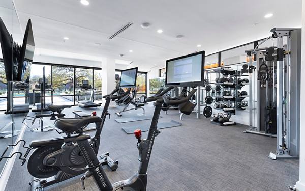 fitness center at 1155 Barton Springs Apartments