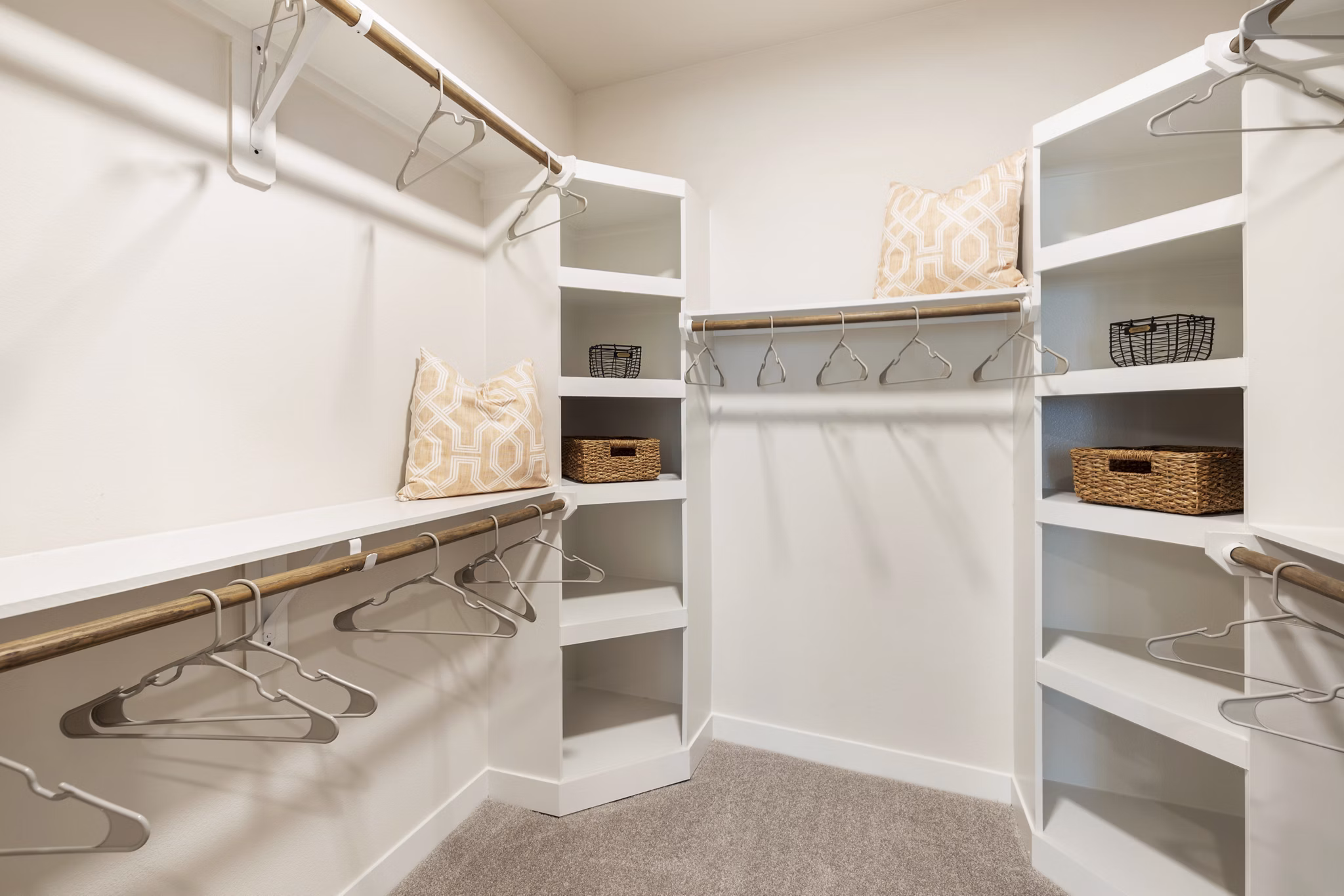Art House Sawyer Yards Apartments: Walk-in closet with ample shelving and storage