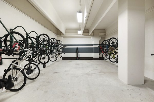 bike storage at Art House Sawyer Yards Apartments