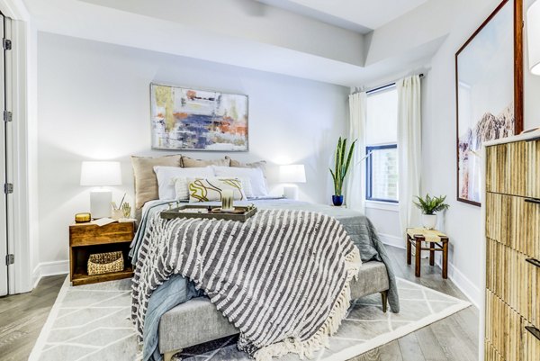 bedroom at The Bowen Apartments