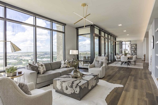 living room at The Bowen Apartments 