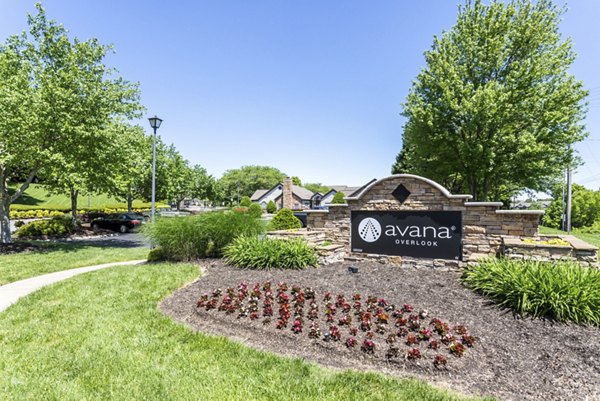 Custom signage at Avana Overlook Apartments in luxury community, showcasing distinctive branding