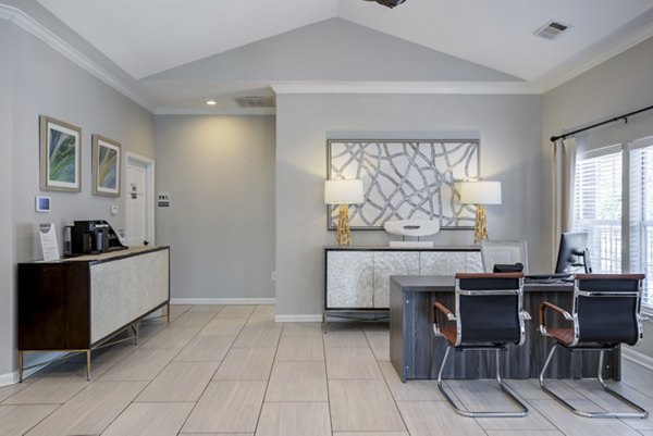 Modern clubhouse with spacious seating at Avana Overlook Apartments