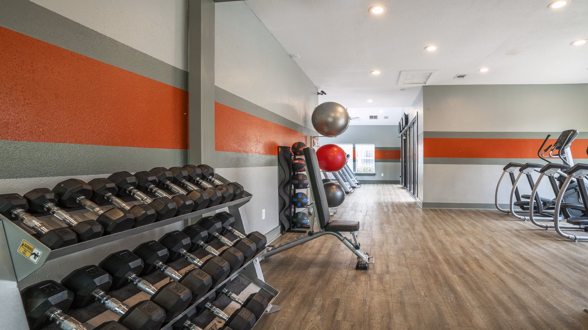 State-of-the-art fitness center featuring modern equipment at Avana Overlook Apartments, promoting a healthy lifestyle