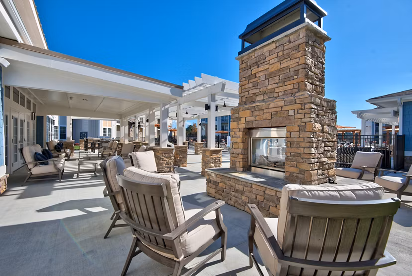 grill area at Parkstone at Knightdale Apartments 