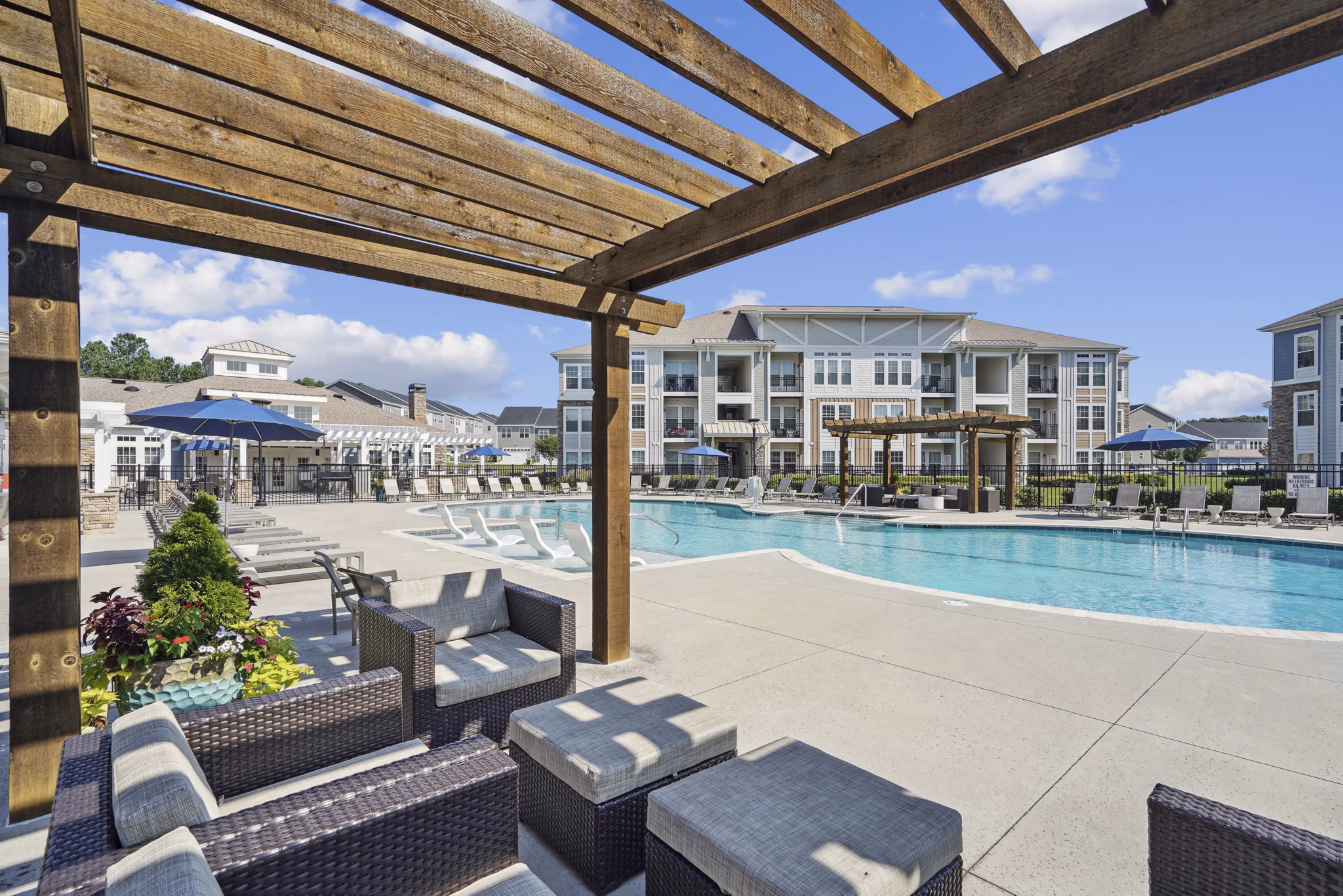 pool at Parkstone at Knightdale Apartments 