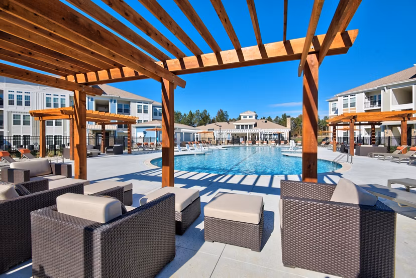 pool at Parkstone at Knightdale Apartments 