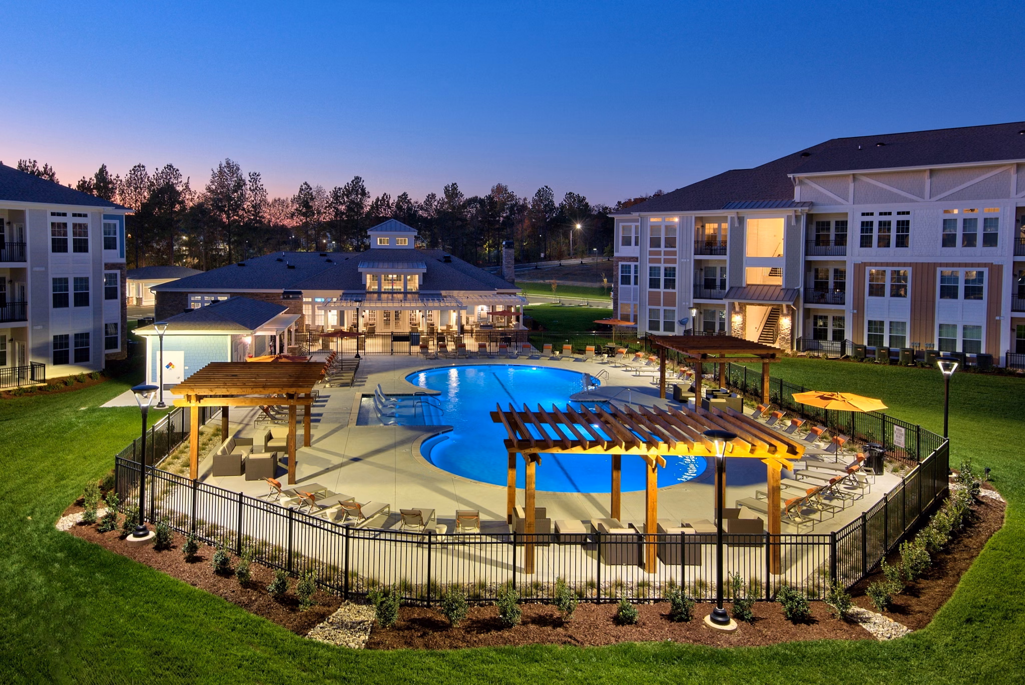 pool at Parkstone at Knightdale Apartments 