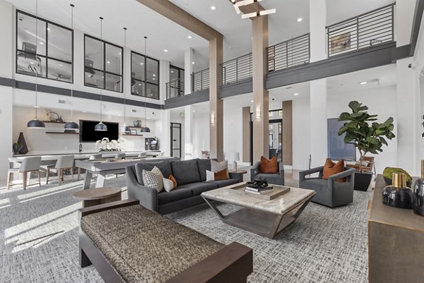 Elegant clubhouse interior with modern decor at The Reflection at Montgomery Ridge Apartments