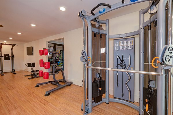 fitness center at The Reflection at Montgomery Ridge Apartments