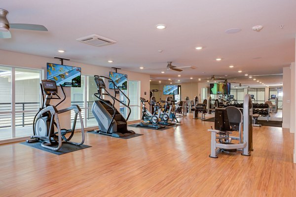 fitness center at The Reflection at Montgomery Ridge Apartments