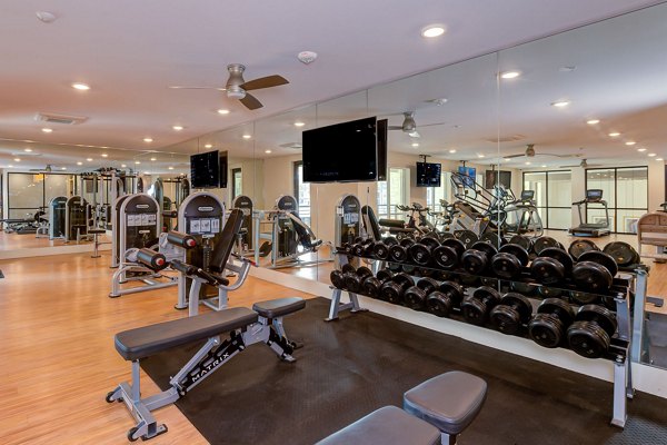 fitness center at The Reflection at Montgomery Ridge Apartments